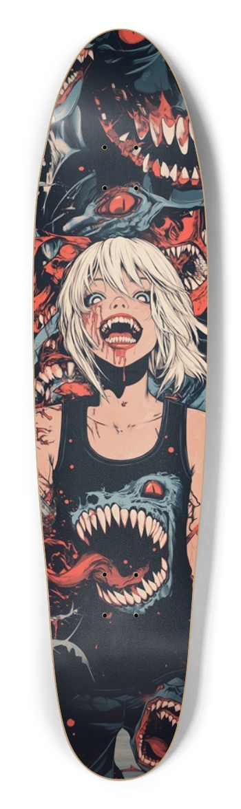 Girl with monsters Longboard Shape