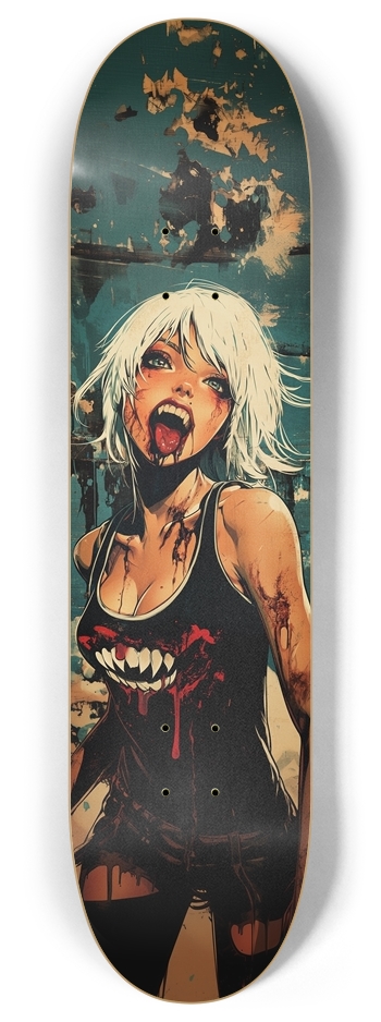 Badass vampire girl 8 Inch Skateboard Deck