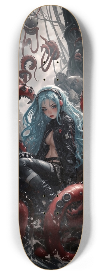 Alien octopus girl 8 Inch Skateboard Deck