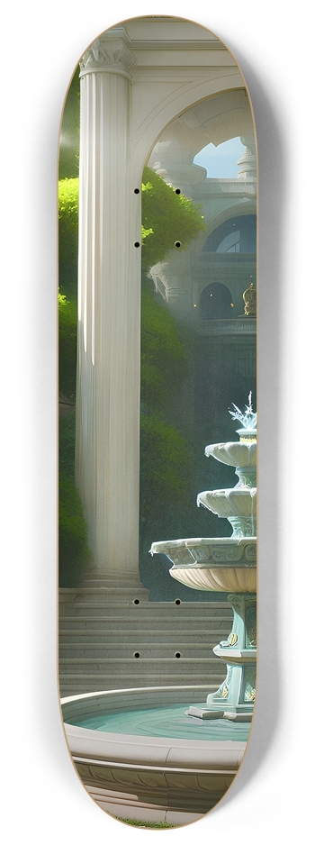 Ornate Fountain 8 Inch Skateboard Deck