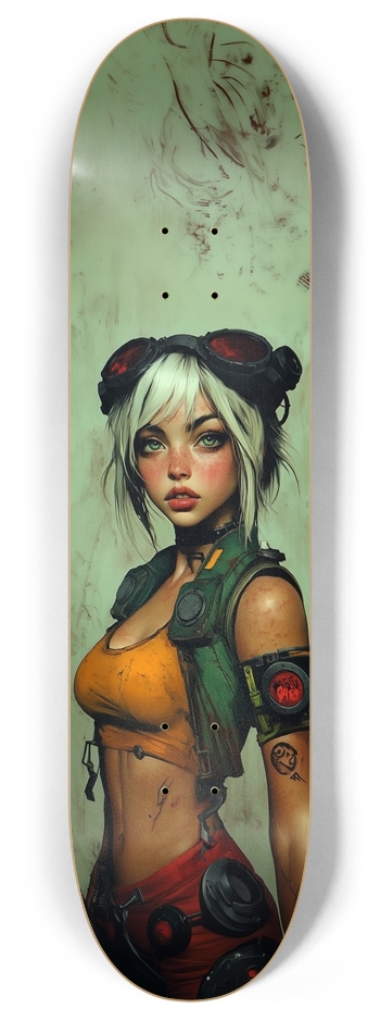 Techno warior girl 8 Inch Skateboard Deck