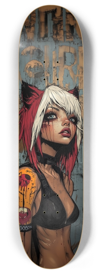 Wolf girl eat you 8 Inch Skateboard Deck