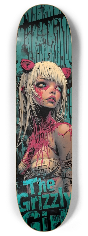 The Grizzly Girl 8 Inch Skateboard Deck