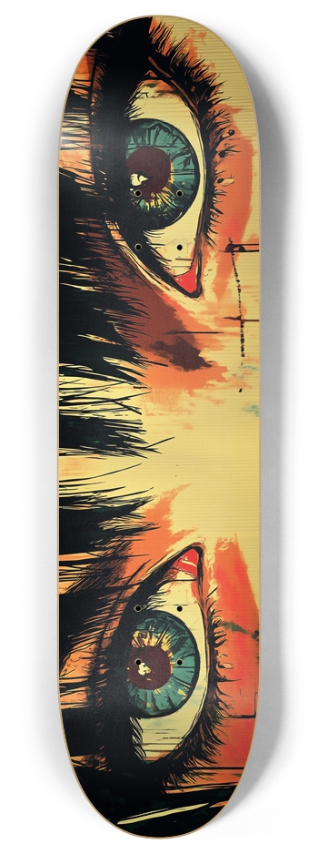 Vintage manga eyes  8 Inch Skateboard Deck