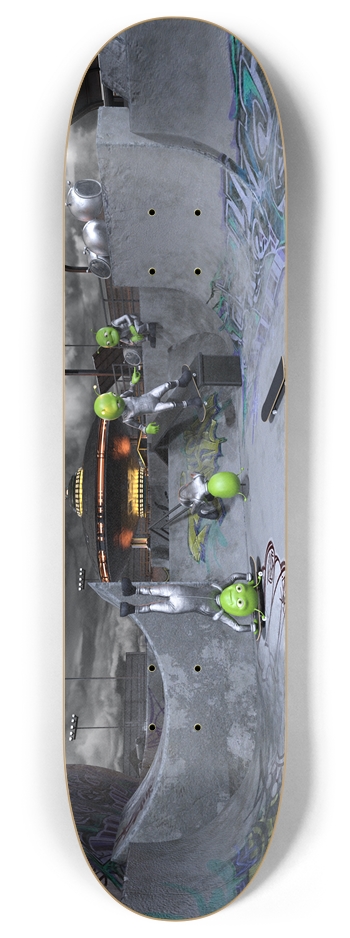 Aliens Skateboarding.  8 Inch Skateboard Deck