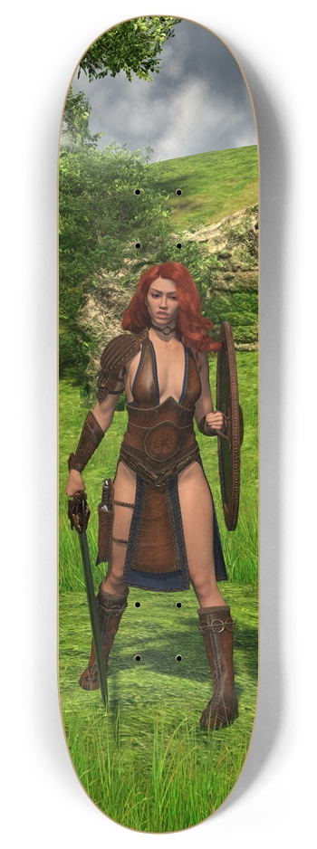 Warrior Princess  8 Inch Skateboard Deck