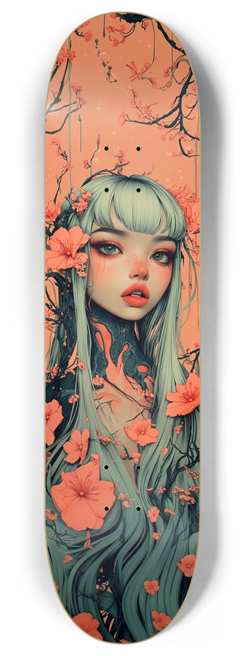 Yokei Sakura Girl  8 Inch Skateboard Deck