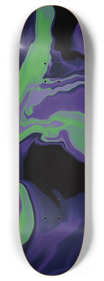 Green Oil Spill 8 Inch Skateboard Deck