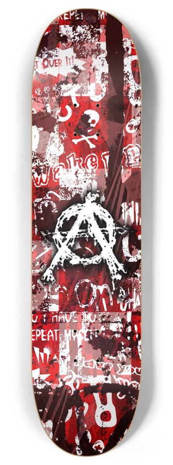 Anarchy Grunge 8 Inch Skateboard Deck