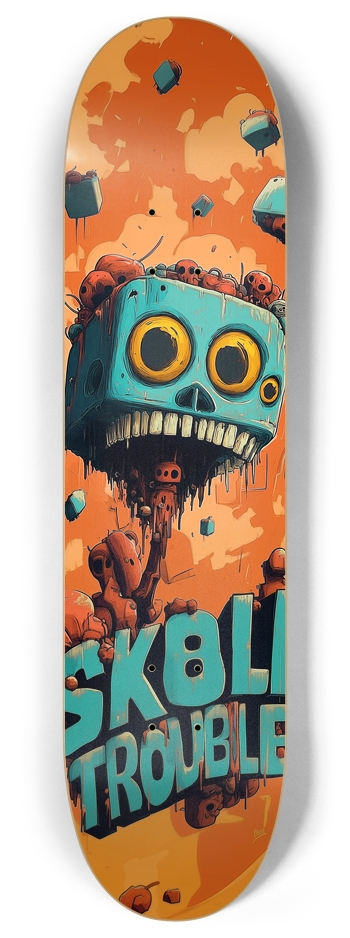 ROBOT SK8LL Trouble Deck 8 Inch Skateboard Deck