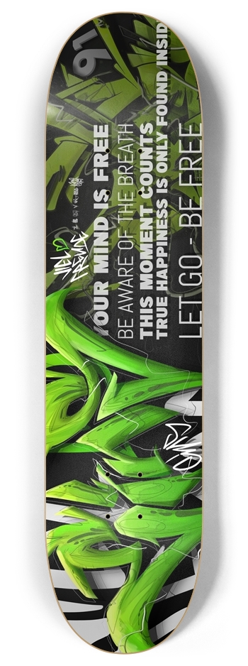 Happy life 8 Inch Skateboard Deck